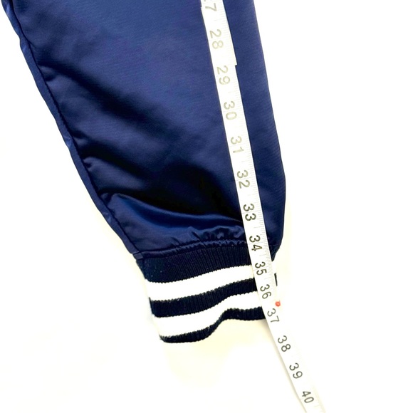 H&M Cleveland Blue Varsity Bomber Jacket with Red C Patch ~ Like New Excellent - Picture 7 of 9